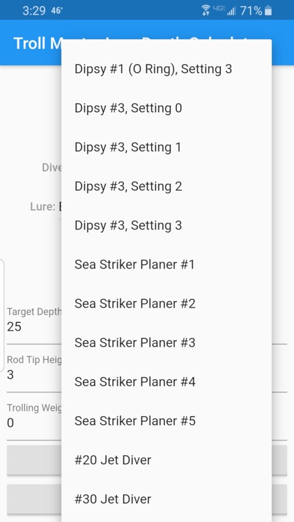 Troll Master Depth Calculator
