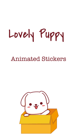 Lovely Puppy Animated Stickers