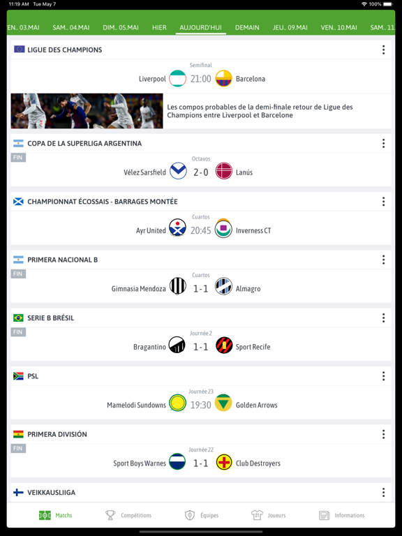 Télécharger BeSoccer - Résultats En Direct Pour IPhone / IPad Sur L'App ...