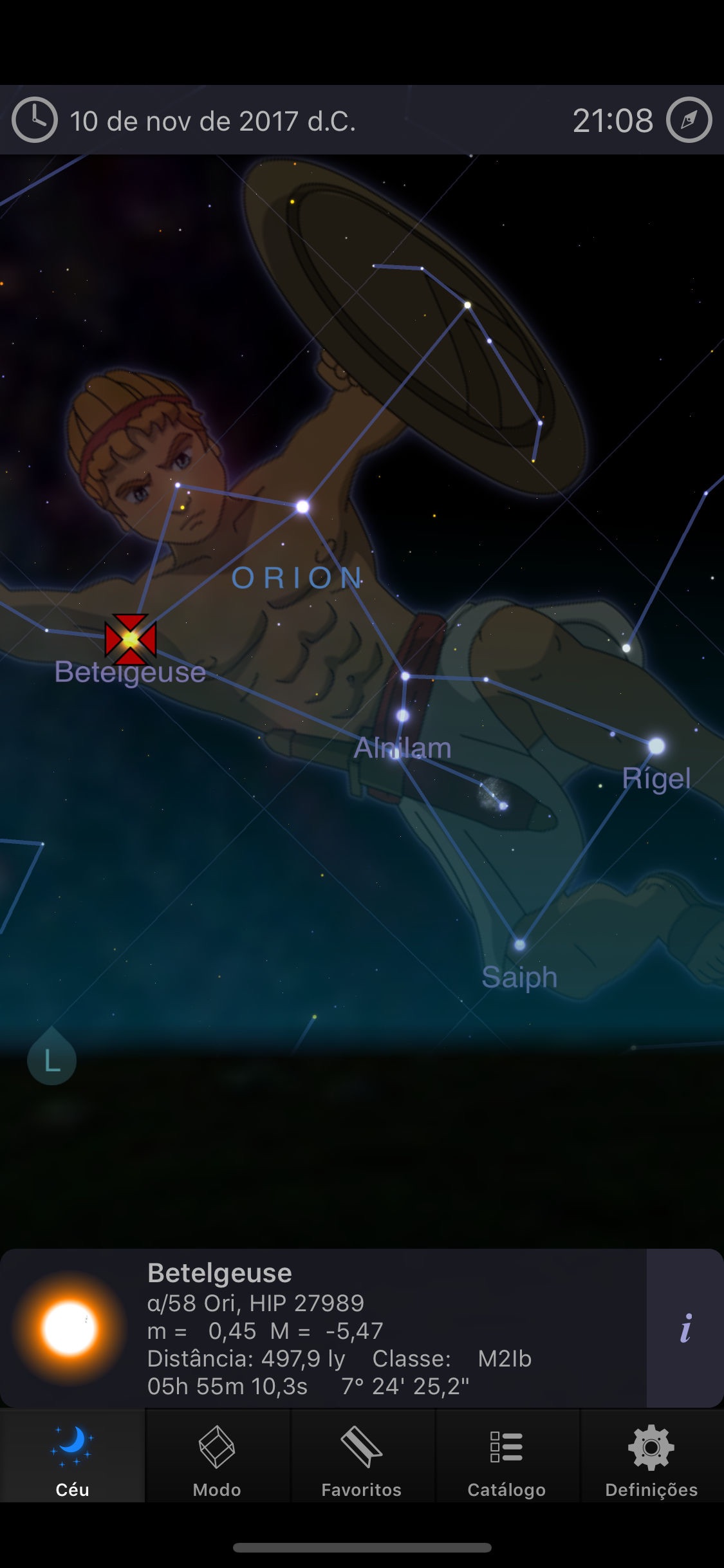 Screenshot do app Astro 3D+