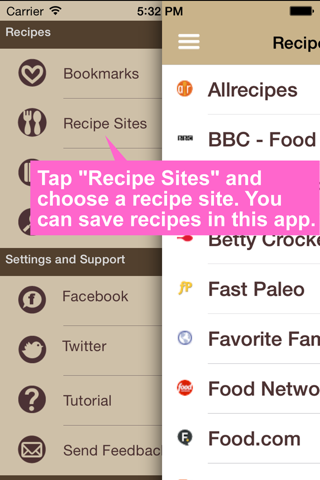 Recipebookmarks screenshot 2