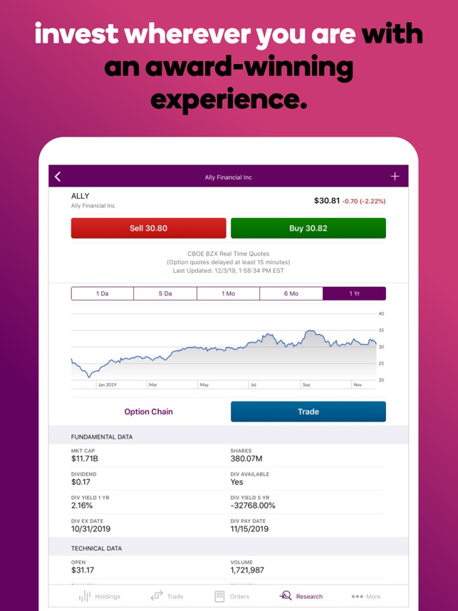 trade king ally ios app