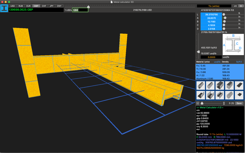 Скриншот из Metal Calculator 3D