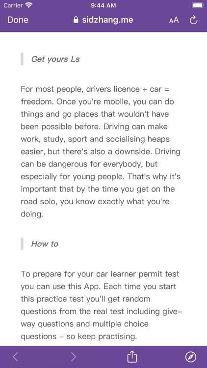 Learner driver knowledge ACT screenshot-6