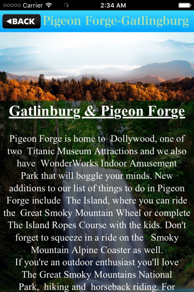 Pigeon Forge Gatlingburg Guide screenshot 4