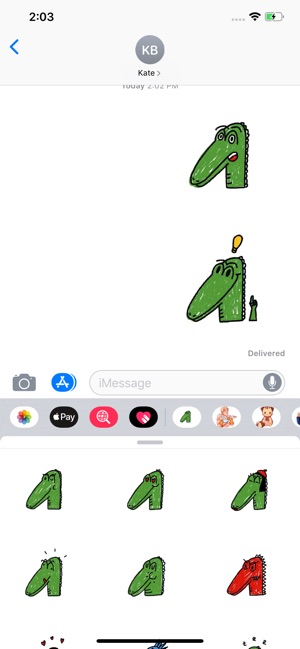 Drawn Crocodile Sticker Pack(圖3)-速報App