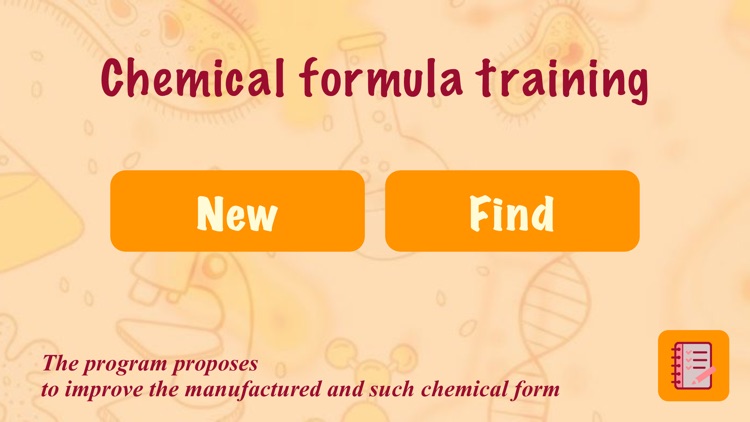 Chemical formula training