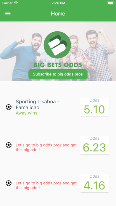 How to cancel & delete Big Bets Odds from iphone & ipad 1