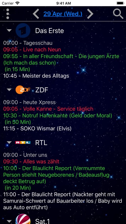 TV Programm "der Glotze"