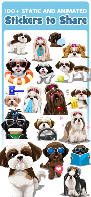 Shih Tzu Dog Emojis Stickers(圖2)-速報App