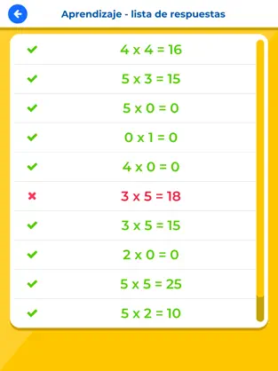 Captura 10 Tabla de Multiplicar IQ iphone
