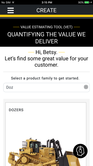 Cat® Value Estimating Tool screenshot 2