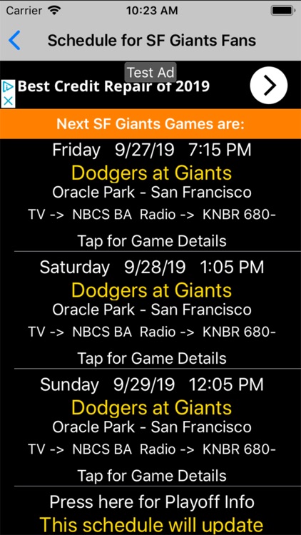 Trivia Game for SF Giants fans