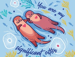 Funny Otters Stickers