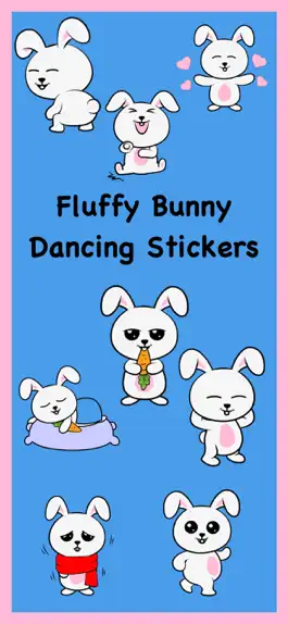 Game screenshot Fluffy Bunny Dancing Stickers mod apk