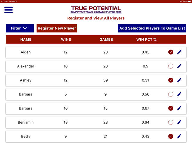 True Potential Team Selector(圖4)-速報App