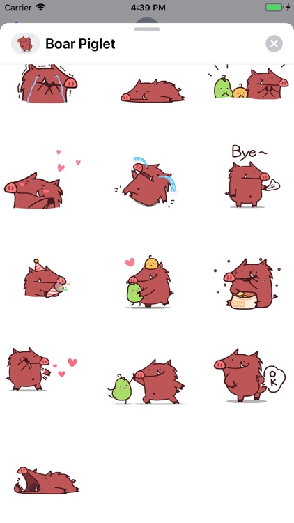 Cute Boar Piglet Animated