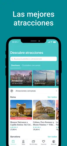 Captura 1 Tiqets - Museos y Atracciones iphone