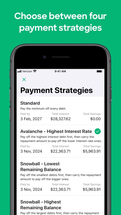 Debt Free - Snowball Avalanche screenshot-3