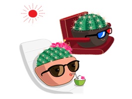 Cute Cactus Couple Emoji