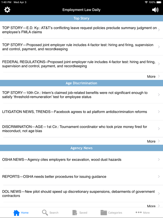 Employment Law Daily iPad(圖2)-速報App