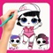Little kids and high school children whatever you upto just get ready LOL Surprise Doll Drawing Game is a amazing LOL Surprise Doll game and color joy for you