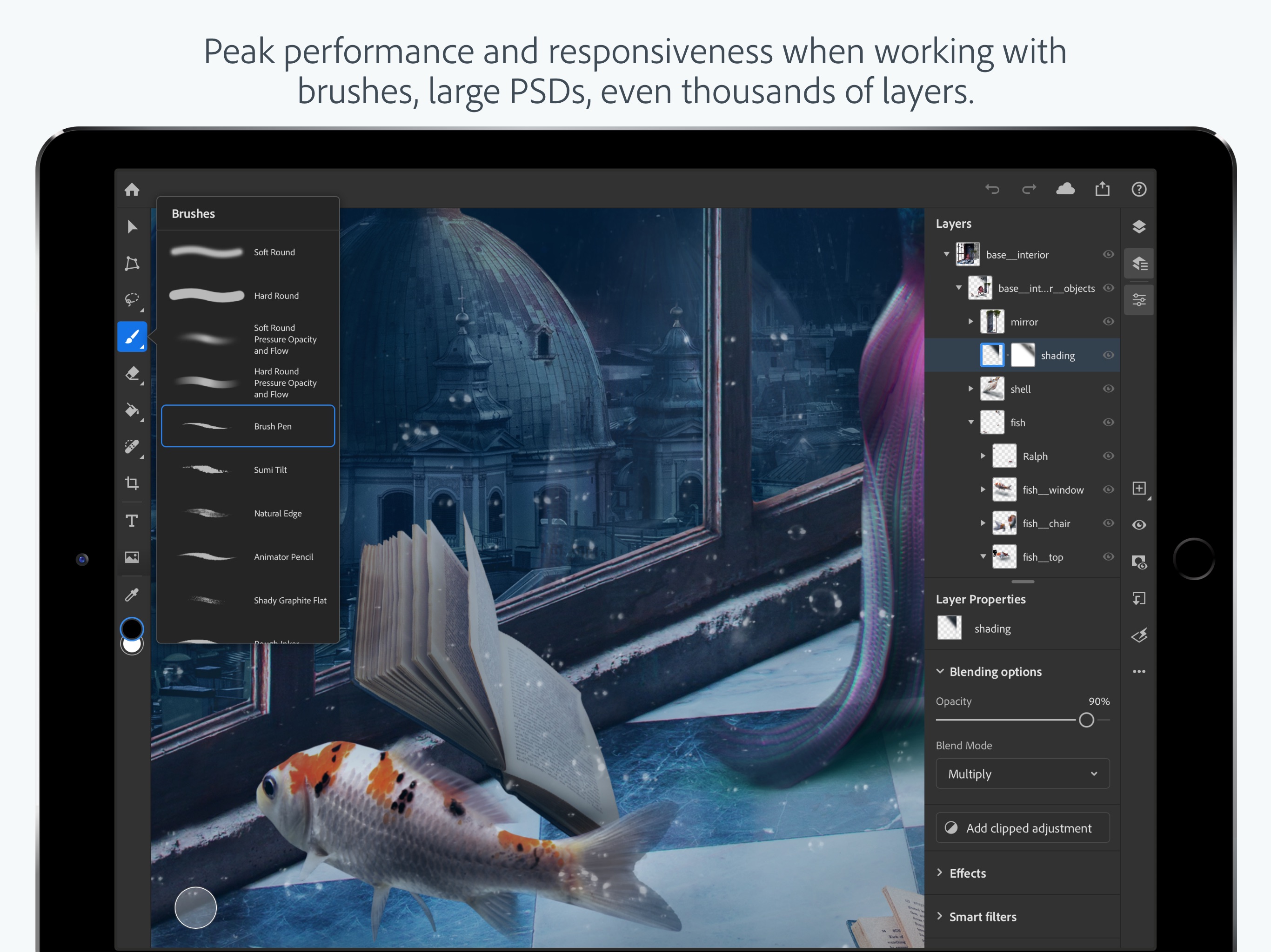 Screenshot do app Adobe Photoshop