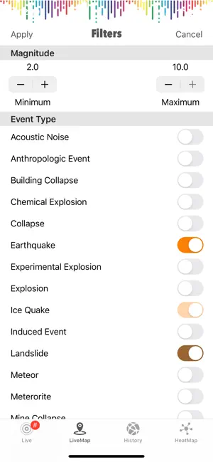 Captura 4 Mapas de Terremotos - eQuake iphone