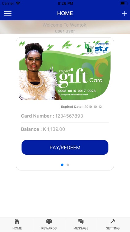 Vision City Gift Card Card