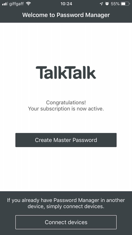 TalkTalk Password Manager