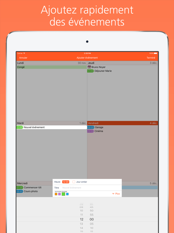 Easy Calendar iPad captures décran