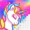 Pixel Art is a pixel coloring by number game, having the most kawaii unicorn pixel images