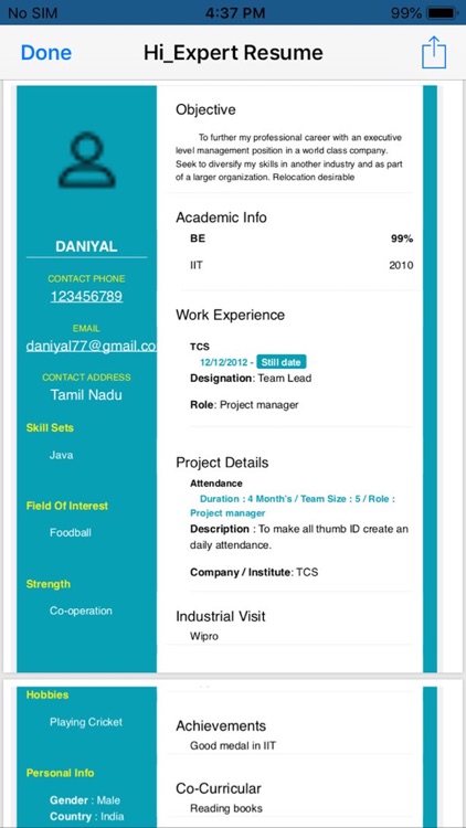 Nithra Resume Builder screenshot-5