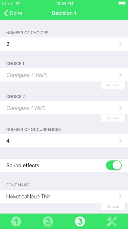 Decision Widget
