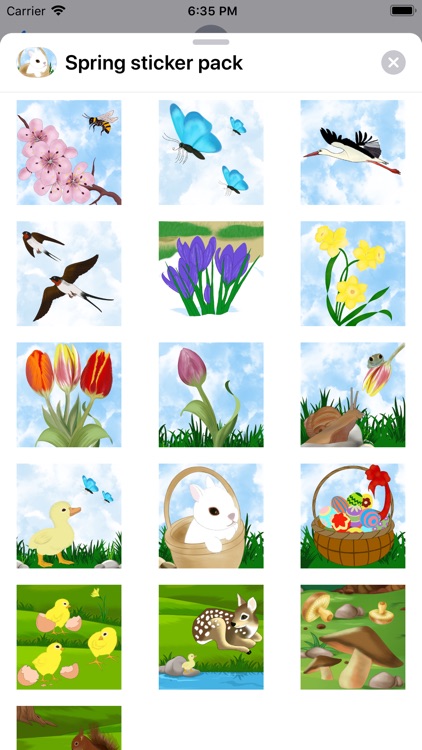 Spring sticker pack