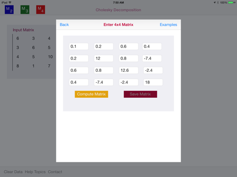 Cholesky Decomposition screenshot 4