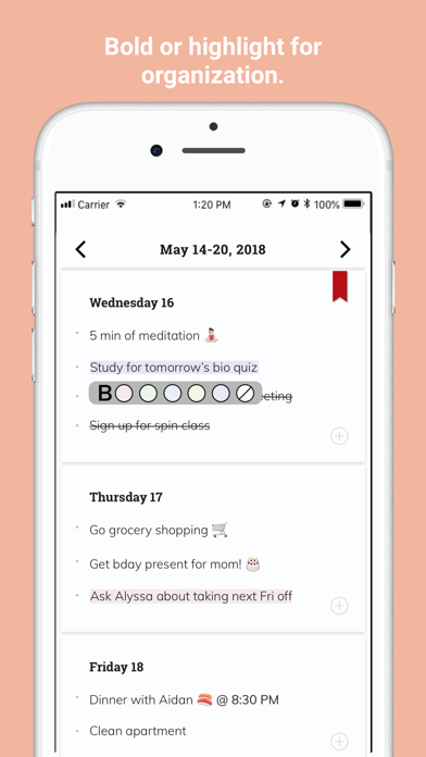 Listberry - agenda planner screenshot 2