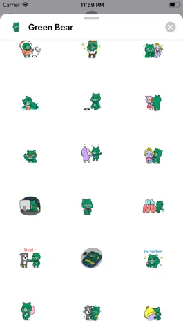 Game screenshot Green Bear Animated Stickers hack