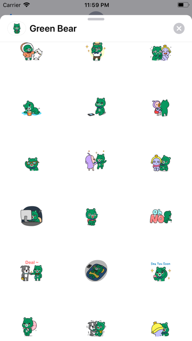 Green Bear Animated Stickers screenshot 3