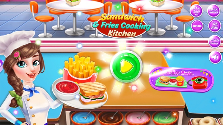 Sandwich & Fries Maker Game screenshot-7