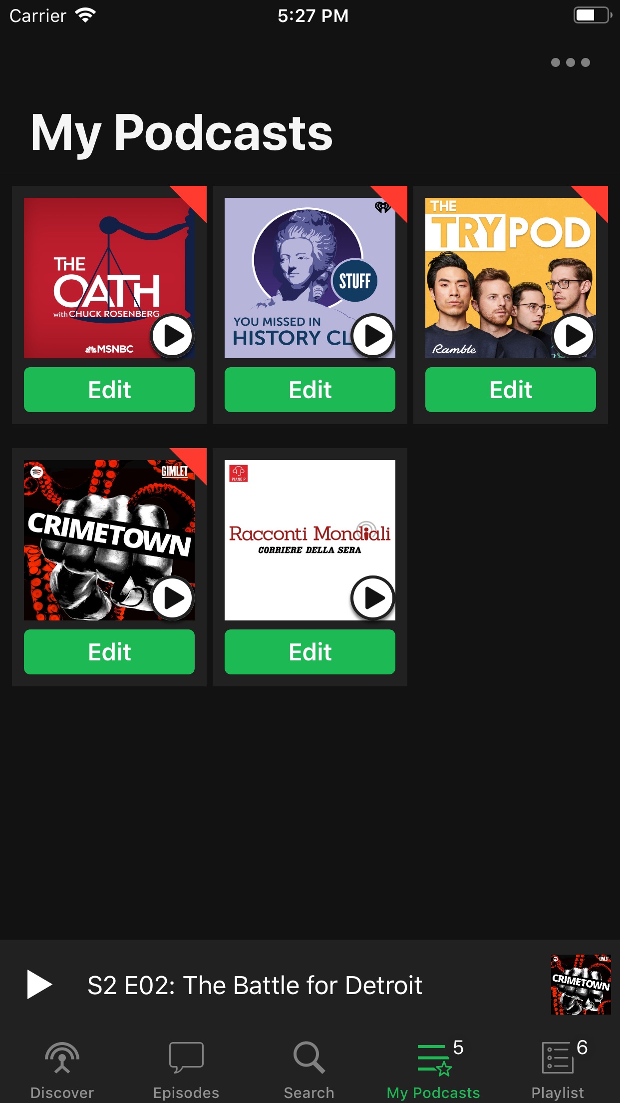 Screenshot do app Pods - Podcast Player