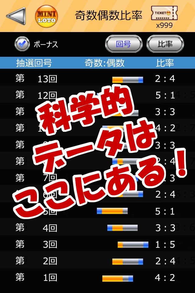 ミニロト 科学的予測 - MINI LOTO screenshot 4