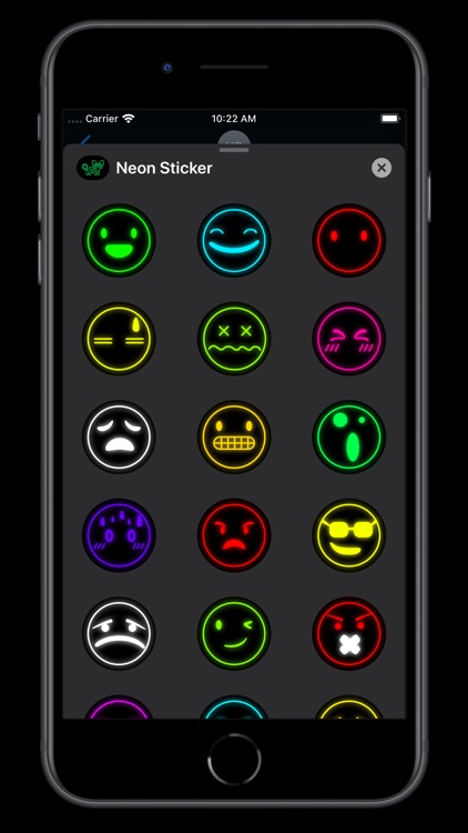 Neon Emoji Stickers