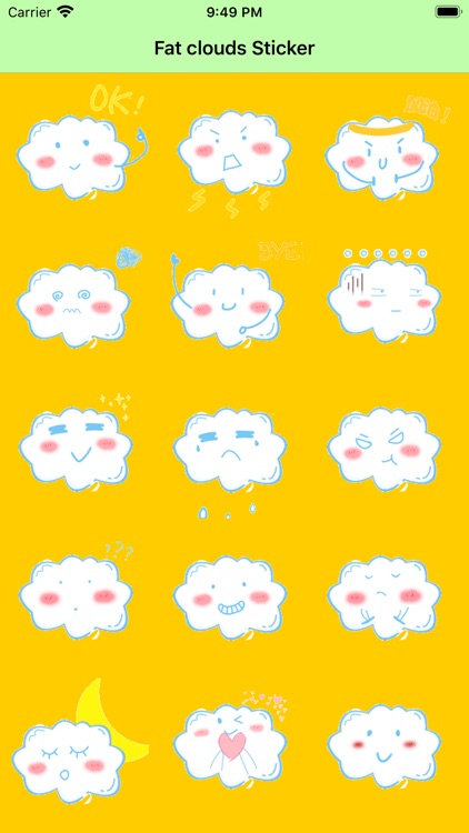 Fat clouds Sticker