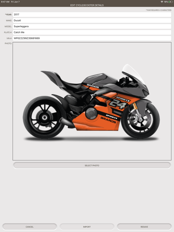 Motorcycle Maintenance Log screenshot 3