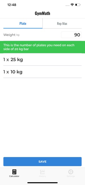 GymMath - Plates & 1RM Calc