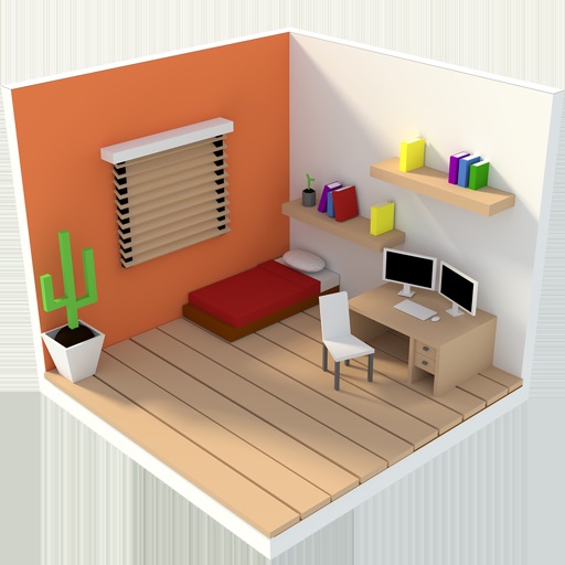 Voxel House Interior Coloring icon