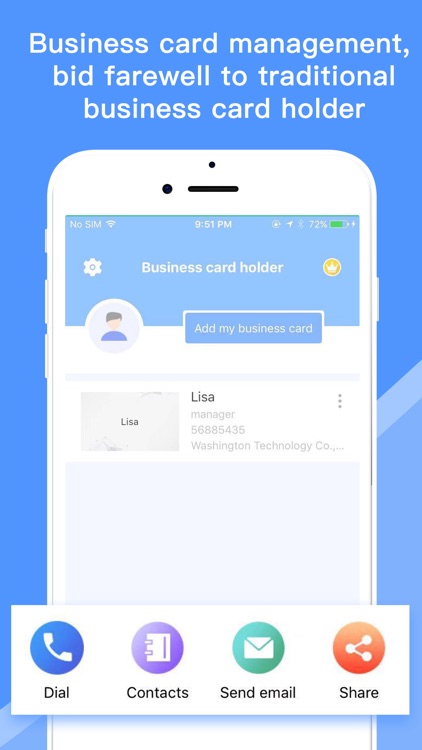 vCard holder screenshot-3