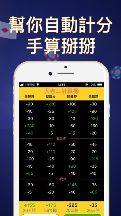 麻將＆大老二博弈計算機 - 打牌救星免計算 screenshot-3