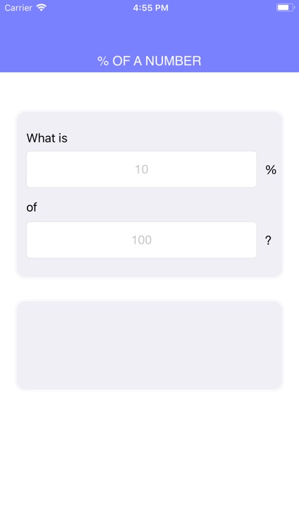 Percentage Calculator Calc